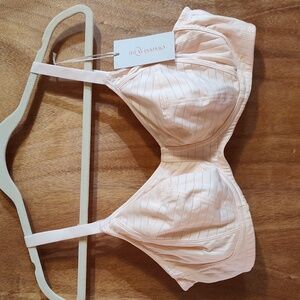 NWT Bravissimo Cici Non Wired Minimizing Bra Blush Pink Cotton Blend Size 40DD